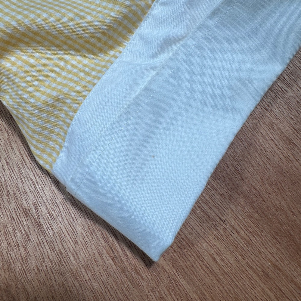 Brooks Brothers 346 Button Down Women 8 Yellow Gingham Non-Iron Cotton Fitted - Picture 10 of 12